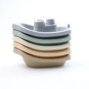 Set med 5 plastbåtar 10,4 x 5,3 x 3,7 cm Vattenspel i mjuka pastellfärger Stapelbara båtar för bad och lek 2