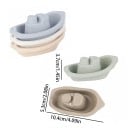 Set med 5 plastbåtar 10,4 x 5,3 x 3,7 cm Vattenspel i mjuka pastellfärger Stapelbara båtar för bad och lek 3