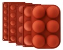 Set med 5 silikonchokladgodisformar Olika former och storlekar Praliner Bakning Desserter Isvaxgjutgods Non-stick Återanvändbar 1