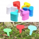 Set med 50 färgglada växtetiketter i plast, 7 cm, PVC-jordmarkörer, namnetiketter för grönsaker och blommor 3