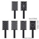 Set med 6 nagelmagneter 3 x 2 x 0,6 cm Magneter med olika mönster Cat Eye-effekt Magnet för gellack 3D-design Nagelkonstverktyg Nageldekoration 2