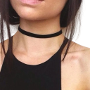 Set med 6 svarta damchoker, spetsdesign, praktisk stängning, stiligt tillbehör för vardagligt och kvällsbruk 2
