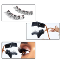 Set med 8 st magnetiska 3D konstgjorda ögonfransar med applicator 5 magneter Vattentåliga täta naturliga återanvändbara fransförlängningar 2
