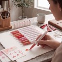Set med akrylfärgpennor 9 st Tunn spets Giftfri färg för stenar, glas, skor och böcker Konstnärliga pennor för graffiti och kreativ DIY 6