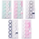 Set med fodral för kontaktlinser med tillbehör plastfärgat fodral med flera boxar och flaska för resor och förvaring 1