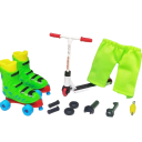 Set med miniskoter och skridskor 3