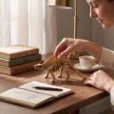 Set mit 12 Dinosaurier-Skelettfiguren 9 cm PVC Fossilienmodelle im Maßstab 1:200 Bildungs-Spielzeug für Kinder zum Spielen und archäologischen Spielen 2