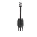 Set mit 2 6,35 mm Klinkensteckern, männlich auf RCA Cinch, weiblich zur Verbindung von Audio-Geräten Mono-Reduzierung mit schwarzem Griff Größe 5,5 x 4