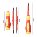 Set mit 2 beidseitigen Schraubendrehern 15,8 cm mit ergonomischem Griff 11,2 cm Chrom-Vanadium-Stahl ABS PP TPR Praktisches Handwerkzeug 2