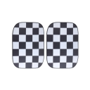 Set mit 2 Sonnenblenden für das Dachfenster Mini Cooper 50x70 cm Schwarz-weiße Schachbrettmuster UV-Schutz Wärmeisolierung 1