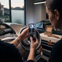 Set mit 2 Stück LED-Autolampen H4 9003 HB2 Hi Lo 20 000 lm 6000 K Projektorlinse und rippenförmigem Kühler Weißes Licht Für Scheinwerfer 4