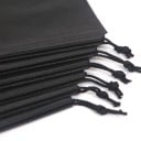 Set mit 24 Reisetaschen für Schuhe für den Koffer Für ein Paar Schuhe Transparentes Fenster Zugband Vliesstoff 44 x 32 cm Schwarze Farbe 5