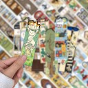 Set mit 30 Papier-Lesezeichen 15 x 4 cm Katze illustratives Motiv Innenraum Bibliothek Baum 5