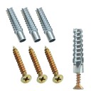 Set mit 30 Stück Dehnungsankern für Hohlwände 5,5 cm Metall-Erweiterungsrohre und Schrauben für Fliesen und Montagebefestigungen 2
