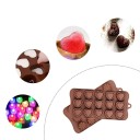 Set mit 4 Silikonformen für Schokolade Herzen Blumen Rosen Quadrate Hausgemachte Süßigkeiten Pralinen Backen Antihaft Wiederverwendbar 2