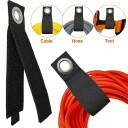 Set mit 4 Stück Riemen mit Metallring 25 cm robuste Halterungen für Kabel, Schläuche und Werkzeuge verstellbarer Organizer für Werkstatt und Garage 2