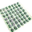 Set mit 49 Stück Blumenbüscheln 6–8 mm Selbstklebendes Modellgras Bunte Blumenbüschel für Dioramen und Miniaturlandschaften 1