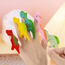 Set mit 5 aufziehbaren Finger-Dinosauriern Elastische Spielzeuge für Kinder Bunte Dinosaurier für Spaß und Wettspiele 7