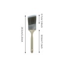Set mit 5 langen, konischen Nylonpinseln in der Farbe Kaffeeweiß zum Malen, Grillen und für den Einsatz im maritimen Bereich. Künstlerische und technische Verwendung. 3