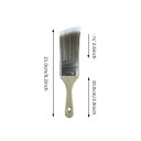 Set mit 5 langen, konischen Nylonpinseln in der Farbe Kaffeeweiß zum Malen, Grillen und für den Einsatz im maritimen Bereich. Künstlerische und technische Verwendung. 5