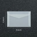 Set mit 50 Stück transparenten Umschlägen 9,6 x 6,4 cm aus halbtransparentem Papier mit selbstklebendem Verschluss für Glückwunschkarten 2