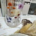 Set mit 50 transparenten Aufklebern mit Blumenmotiv Bunte dekorative Aufkleber für Tagebuch Briefe Fotoalben Notizen kreative Dekoration 3