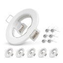 Set mit 6 Einbauhaltern für Deckenspots, Montage-Rahmen 80x30 mm, Öffnung 55 mm, Federhalterung 6