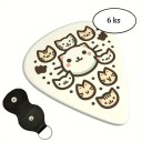 Set mit 6 Gitarrenzupfen 1 mm mit Druckknopfetui Etui für Zupfen und Schlüssel Feste Zupfen für starken Anschlag Akustische und elektrische Gitarren 1