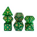 Set mit 7 bunten Kunststoffwürfeln mit Sternmotiv für RPG Drachenhöhle Fantasy Würfel 10