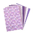 Set mit 7 Stück Baumwollstoff zum Nähen von Masken und weiteren kleinen Produkten Verschiedene Muster in abgestimmten Farben Material 100% 4