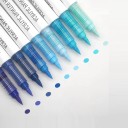 Set mit 9 Acrylmarkern mit Pinselspitze Automatisches Tintenversorgungssystem Dopaminfarben für kreatives Malen und Schreiben 3