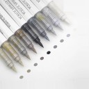 Set mit 9 Acrylmarkern mit Pinselspitze Automatisches Tintenversorgungssystem Dopaminfarben für kreatives Malen und Schreiben 5