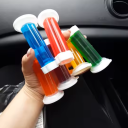 Set mit 9 Stück Toilettenreinigungs-Gel für die Schüssel Blumendosierung Lang anhaltende Frische Hygiene ohne Bürste 4