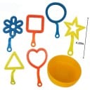 Set mit Blaswerkzeugen 7 Stück Kunststoff PE Verschiedene Größen und Formen von bunten Stäben für Kinder Kreativer Blasenspaß für das Spielen 1