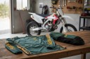 Set Motocross Maglia e Pantaloni Unisex Con Maniche Lunghe e Pannelli In Rete In Poliestere e Nylon Nero-Khaki Per Motocross e Enduro 4