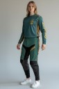 Set Motocross Maglia e Pantaloni Unisex Con Maniche Lunghe e Pannelli In Rete In Poliestere e Nylon Nero-Khaki Per Motocross e Enduro 7