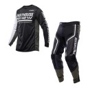 Set motokros dres e pantaloni Unisex Dres a rete con maniche lunghe In poliestere e nylon Blu scuro e grigio Per moto motokros e enduro 1