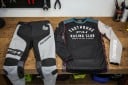 Σέτ μοτοκρός μπλούζα και παντελόνια Unisex Δικτυωτή μπλούζα με μακριά μανίκια Από πολυεστέρα και νάιλον Άσπρο-μαύρο Για μοτοσικλέτα μοτοκρός 2