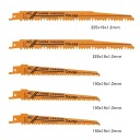 Set of 10 Bi-Metal Saw Blades for Reciprocating Saws Cutting Wood, PVC and Heavy Metals for Windows and Doors 6