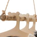 Set of 10 Children's Hangers Made of Natural Wood 22.8 x 12.1 cm Hangers for Baby and Toddler Clothes Wooden Hangers for Children's Wardrobe 2