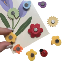 Set of 10 Fridge Magnets 1.5–3.3 cm Flowers and Animals Colourful Decorative Magnets for Fridge and Board 1