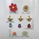 Set of 10 Fridge Magnets 1.5–3.3 cm Flowers and Animals Colourful Decorative Magnets for Fridge and Board 2