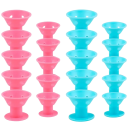 Set of 10 Heatless Silicone Hair Rollers Casual Waves Flexible Styling Tools Two Sizes For All Hair Lengths 9