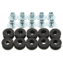 Set of 10 Motorcycle Rubber Grommets with Metal Screws Accessories for Pressure Relief Sealing and Component Fixing 1