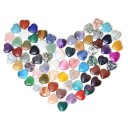 Set of 10 Natural Rose Quartz Heart Crystals Home Decoration Chakra Stones Reiki Healing Minerals Colourful Gemstones 11