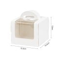 Set of 10 Paper Gift Boxes 15.5×15.5×12 cm White Box with Window and Handle for Cakes, Flowers and Small Gifts 2