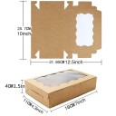 Set of 10 Paper Gift Boxes 18×11×4 cm with Window Colourful Box with Bow and Gift Tag for Sweets and Presents 4