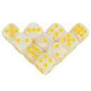 Set of 10 pcs 16mm Acrylic Dice Marble Effect Dice for RPG Board Games DND Classic Hexagonal Gaming Dice 3