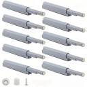 Set of 10 Pressure Opening Mechanisms 12.5 x 1.05 x 1 cm Hidden Handleless Closing for Doors and Drawers 1