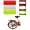 Set of 10 Reflective Stickers for Bicycles 30x80 mm Safety Reflectors for Bicycle Frame Warning Strips Night Riding Visibility 8